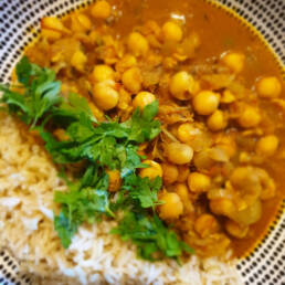 Chick Pea Curry and Rice